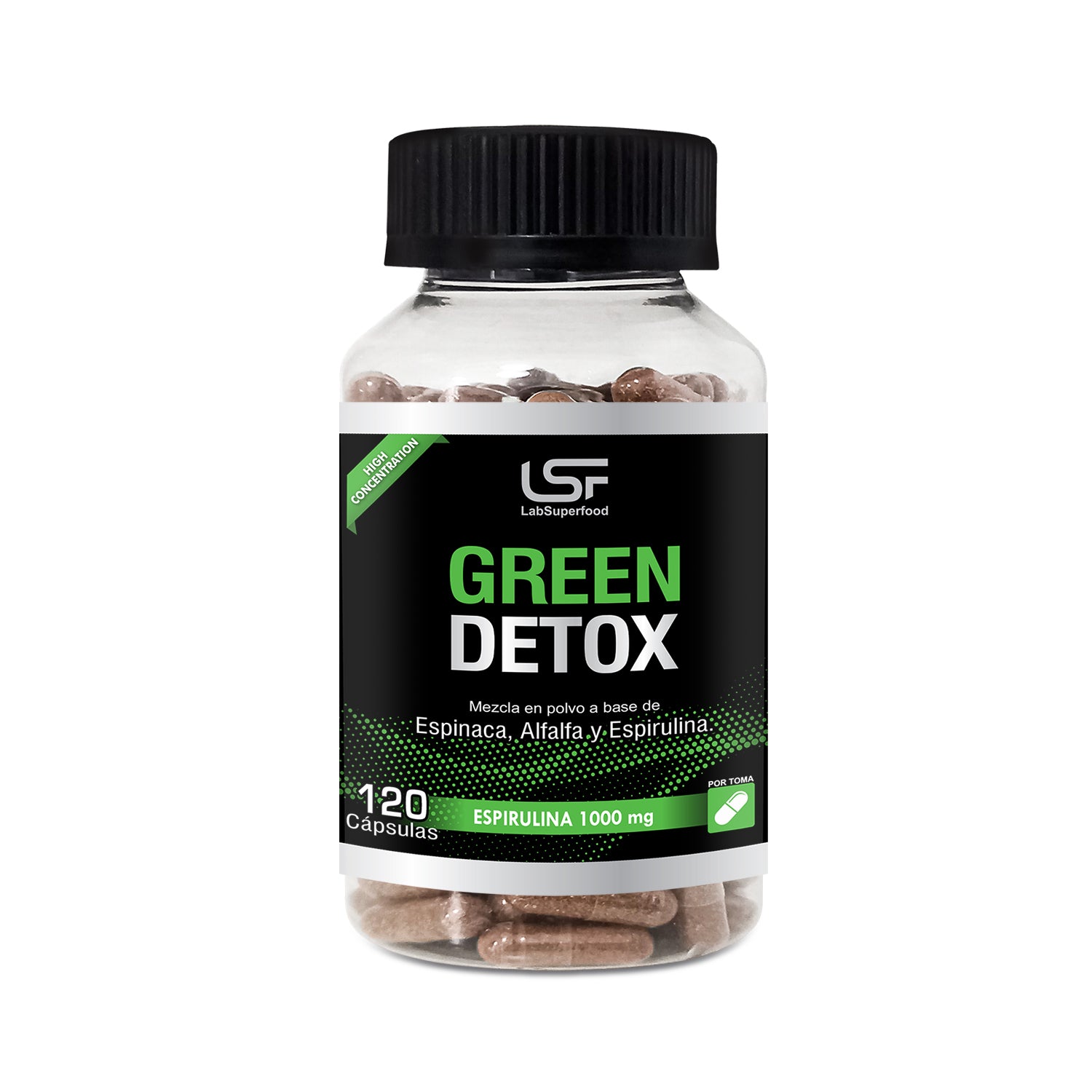 Green Detox - Spirulina 1000mg - 120 capsules