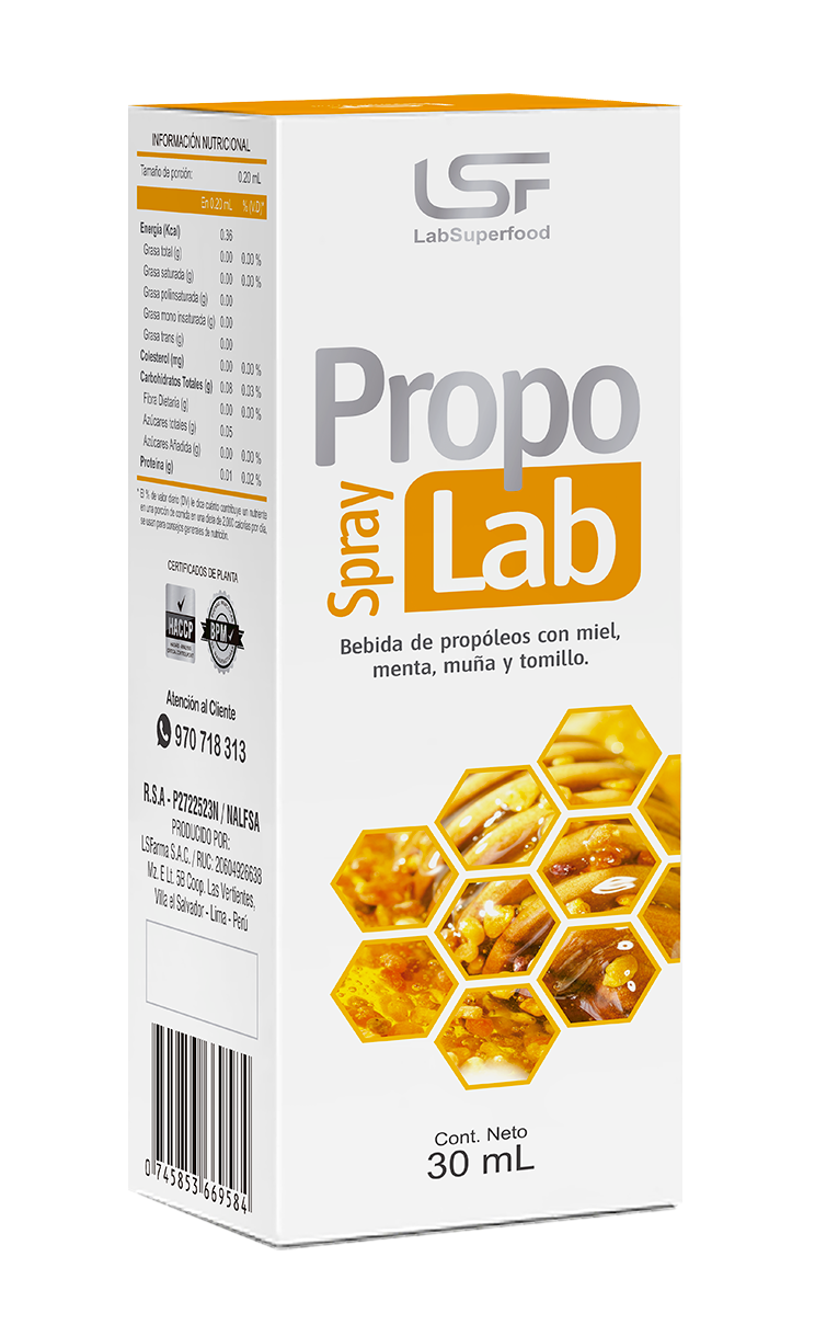 Propo Lab (Spray ) Miel, Menta, Muña y Tomillo 220ml